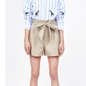 zara paperbag shorts